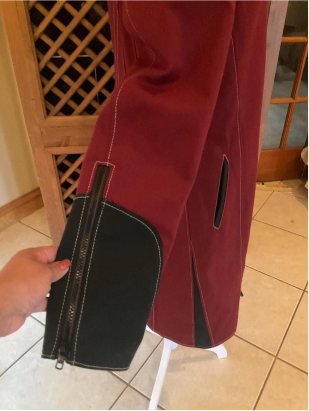 Volante Design Inc. Burgundy Long Coat Jacket Steampunk Gothic Cosplay Medium - Picture 4 of 9